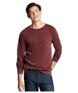 Mossimo Men&#39;s Washed Long Sleeve Pullover Pomgranate Mystry Size XL NWT - £10.46 GBP