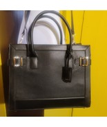 EUC Black Nine West Handbag Tote Shoulder Bag Clutch Purse Faux Leather - $19.78