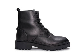 Vegan boot ankle lace-up lined with warm organic cotton breathable non-skid sole - £108.69 GBP