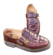 Dr Martens Fisherman Sandals Oxfords Made in England UK 8 EU 42 Brown Le... - £113.02 GBP