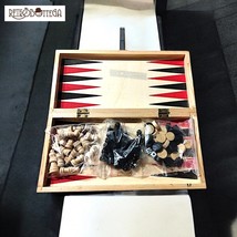Wooden Checkers and Chess Mini Portable Travel Case - $624.91 MXN
