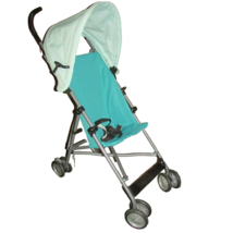 COSCO STROLLER 'umbrella' type  foldable two-tone turquoise/blue shade  ... - $7.50
