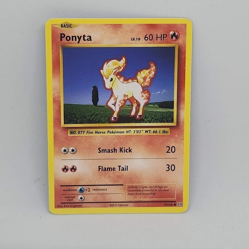 Primary image for Pokemon Ponyta Evolutions 19/108 Common Basic Fire TCG Card