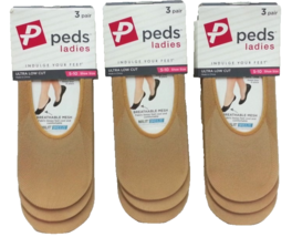 3Pk x3PAIRS=9Pairs Peds Ladies Breathable Mess Socks Ultra Low Cut Shoe ... - $28.70
