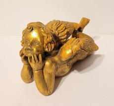 Vintage Chrisdon Henri Studio Gold Cherub Angel Victorian Sculpture Figurine EUC - £50.47 GBP
