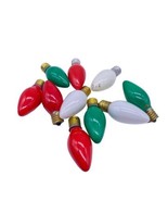 Vintage Colored Light Bulbs Christmas Red Green White Decorative Decor S... - $17.40