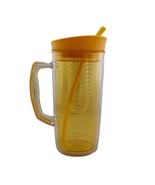 37oz BPA-Free Plastic Double Wall Tumbler with Silicone Straw and Fruit ... - £12.65 GBP