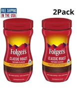 2 PACK Folgers Classic Roast Instant Coffee Crystals (16 oz.) - £28.99 GBP