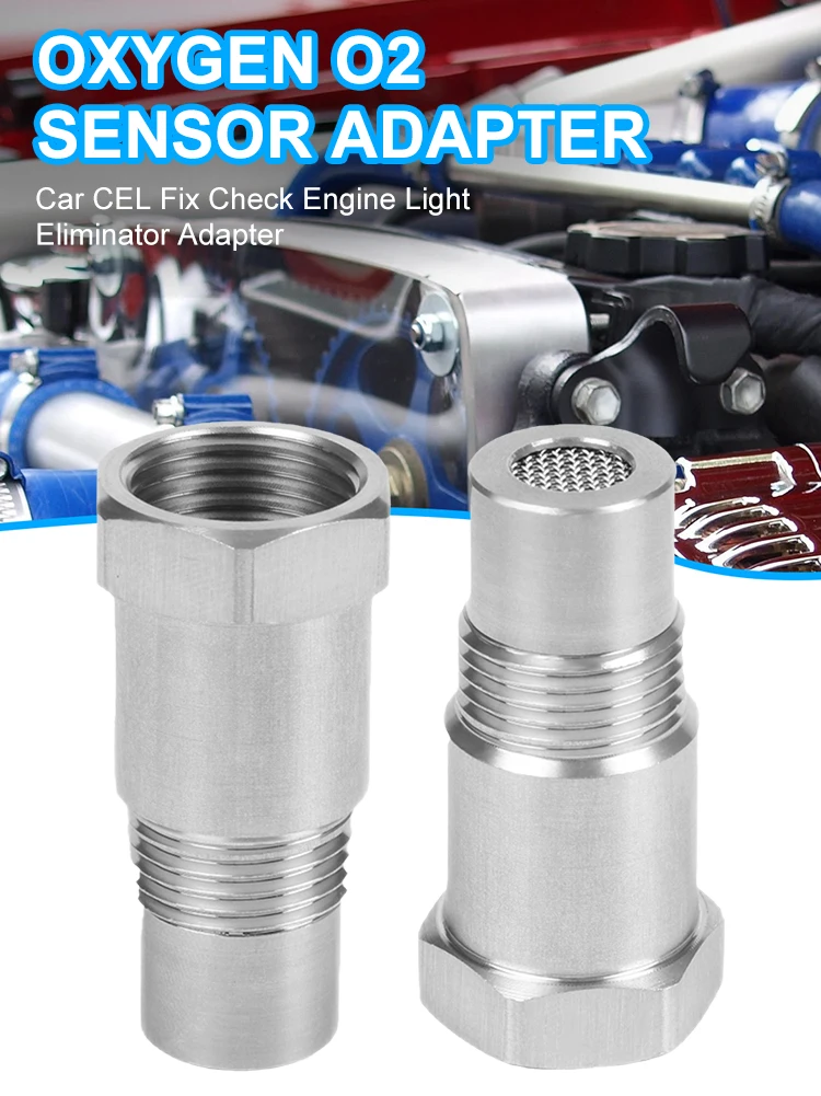 Car CEL Fix Check Engine Light Eliminator Adapter Oxygen O2 Sensor M18X1.5 No - £12.27 GBP