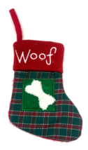 Doggy Dog Pup Puppy WOOF Mini 7 1/2&quot; Christmas Stocking - $92.48 MXN
