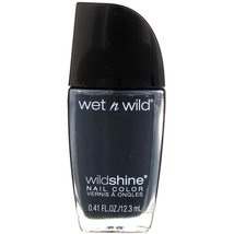 Wnw Nail Clr 485d Black C Size 0.41o Wet &amp; Wild Wild Shine Nail Color 48... - $5.99