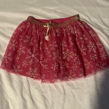 Girl’s Cynthia Rowley Tutu Skort Skirt Shorts Small 5/6 Snowflake Lace Pink - $6.95