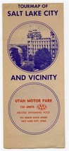 Tourmap Of Salt Lake City &amp; Vicinity Utah 1940&#39;s - £14.02 GBP