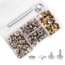 Snaps Kit For Boat Cover, 120Pcs Canvas Screws Snaps Buttons Tool Marine... - £23.43 GBP