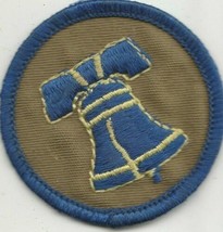 BSA MINT COLOR PATROL MEDALLION PATCH BLUE LIBERTY BELL IRON ON - £5.60 GBP