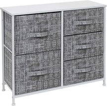 Sorbus Dresser With 5 Drawers - Furniture Storage Tower Unit For, Gray/White - £51.88 GBP