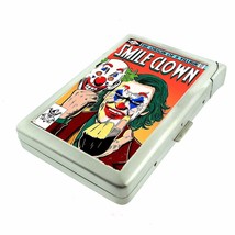 Smile Clown Comic Joke Cigarette Case w/Built in Lighter Metal Wallet - £14.99 GBP