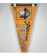 Pittsburg Pirates MLB Full Size 30x12 VTG Pennant Yellow Felt w/White &amp; ... - $24.45