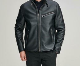 Men&#39;s Leather Jacket 100% Genuine Lambskin Leather Jacket Zipper Leather... - $159.99