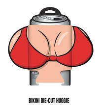 Red Overflowing Bikini Die-Cut Beer Huggie Can Cooler Koozie NEW UNUSED - £4.74 GBP