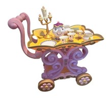 Disney Beauty and The Beast Be Our Guest Singing Tea Cart Play Set Complete - $60.76