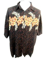 PURITAN Men Hawaiian ALOHA shirt pit to pit 27 sz XL rayon floral camp luau tiki - £11.85 GBP