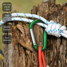 Small D-ring Carabiner Keychain Aluminum Alloy Buckle Spring Snap Hook 1... - $3.69