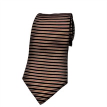 Savile Row Red Blue Gold Tie Striped Necktie Silk Usa - £7.04 GBP