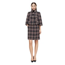Nygard Collection Vintage Houndstooth Pink, Gray &amp; Black Skirt Suit  - $54.45