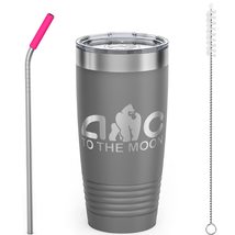 AMC To The Moon - 20oz Coffee Tumbler with Lid and Straw - Encouraging G... - £20.04 GBP