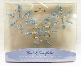 VINTAGE Hallmark Keepsake Christmas Ornament Beaded Snowflakes Frosted F... - $29.69