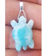BLUE larimar handcarved TURTLE 925 sterling silver Gemstone pendant (j-13) - €26,83 EUR BLUE larimar handcarved TURTLE 925 sterling silver Gemstone pendant (j-13) - €26,83 EUR