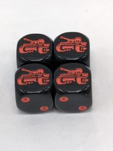 (4) Flames Of War Special Edition Black And Red D6 Dice - $516.51 MXN