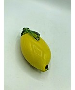 Glass Lemon Blown Glass Art Glass Fruit Murano Style Paperweight 4 3/4&quot; ... - £7.43 GBP