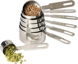 RSVP International Endurance Stainless Steel Measuring Cups, Set of 7 | 1/8 cup - £36.76 GBP