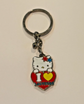 Hello Kitty I Love Las Vegas Keychain Souvenir Charm with Bell Preowned - $166.08 MXN