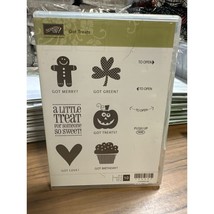 Stampin Up Got Treats Holiday Cling Rubber Photopolymer Stamps - £9.27 GBP