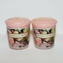 Lot of 2 New Yankee Candle Fresh Cut Roses 1.75oz Votive Retired Sealed Vintage - £10.98 GBP