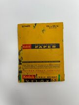 Kodak 25 Sheets 2.5x3.5 Photographic Paper Velox F-2 SEALED EXPIRED 1966... - $25.69