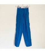 NWOT Vintage Izod Lacoste Kids Girls 8 Blue Pants Rainbow Belt Hook Loop... - $761.26 MXN