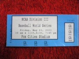 NCAA Division III Baseball World Series @ Fox Cities Stadium 5/23/2003 - £3.00 GBP