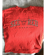 L XL SEE RED CHICAGO BULLS Vtg United BMO Harris Magellan Well Worn T-Shirt - $1,378.65 MXN