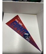 NY Giants Red Legacy Pennant Quest Signed By Leonard Marshall &amp; Rodney H... - £39.11 GBP