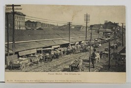 Louisiana French Market New Orleans Early c1906 Horses &amp; Wagons POSTCARD... - £7.77 GBP
