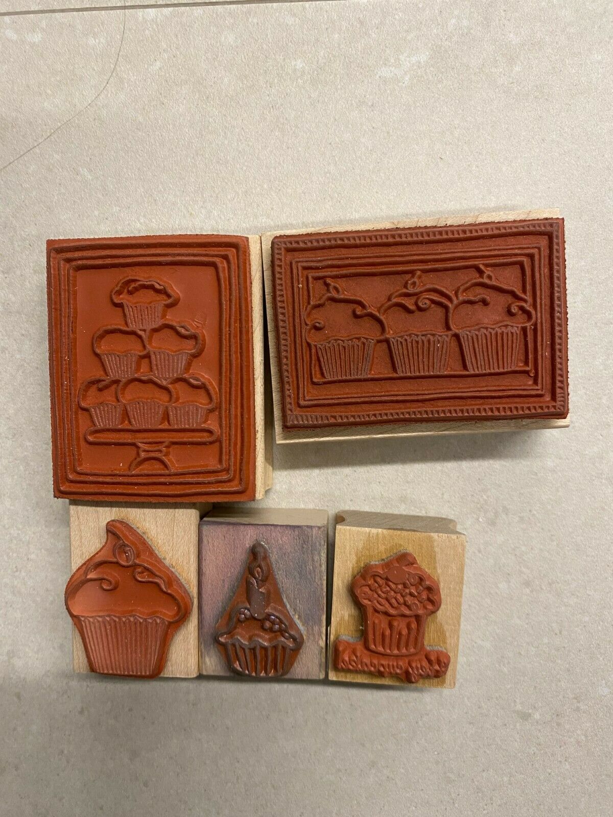 GREAT SELECTION OF WOOD & RUBBER CUPCAKE STAMPS BUY MORE & SAVE!    Item image 2