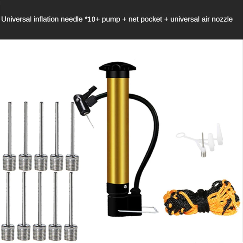 Bicycle Pump Stainless Steel Basketball Hand Air Pump Portable Ball Inflating Pu - £22.93 GBP