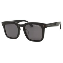 Tom Ford Dax 751-F-N 01A Shiny Black Gray Lens Men's Sunglasses 53-21-145 W/Case - £143.54 GBP