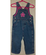 BABY GIRLS CHILDREN&#39;S PLACE FLEECE LINED DISTRESSED BLUE JEAN OVERALLS  ... - £18.48 GBP