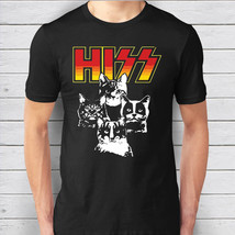 Hiss Kiss Cats Kittens Rock T-shirt - £15.77 GBP