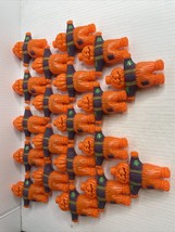 VTG Lot 19 Halloween Fall Pumpkin Scarecrow Hard Plastic Light String Covers 3&quot; - £16.32 GBP